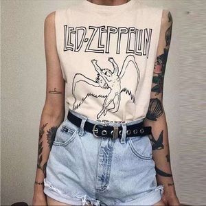 #79 CLOSEOUT SALE! New! Led Zeppelin sleeveless rock band tee